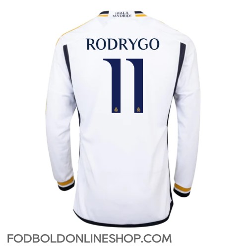 Real Madrid Rodrygo Goes #11 Hjemmebanetrøje 2023-24 Langærmet